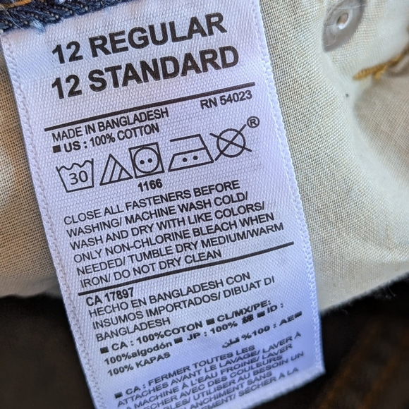 OLD NAVY Boys Straight Jeans Sz 12 Reg Skinny Straight Leg Adjustable Waist NEW - Picture 9 of 9